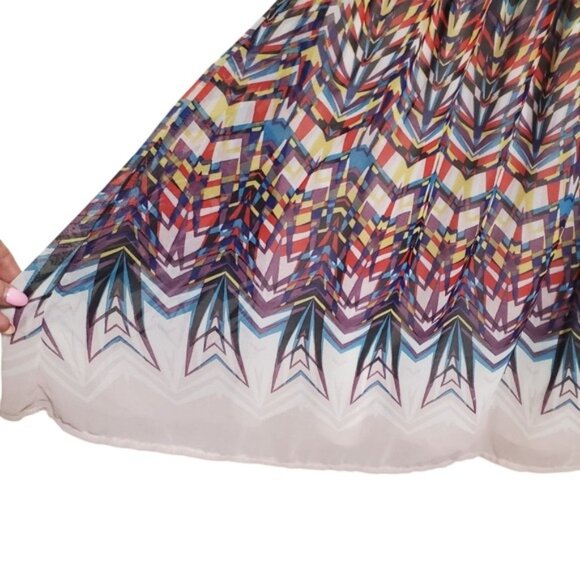 Funky Dress Crochet Net Neckline Art to Wear Fit and Flare L - Picture 4 of 11